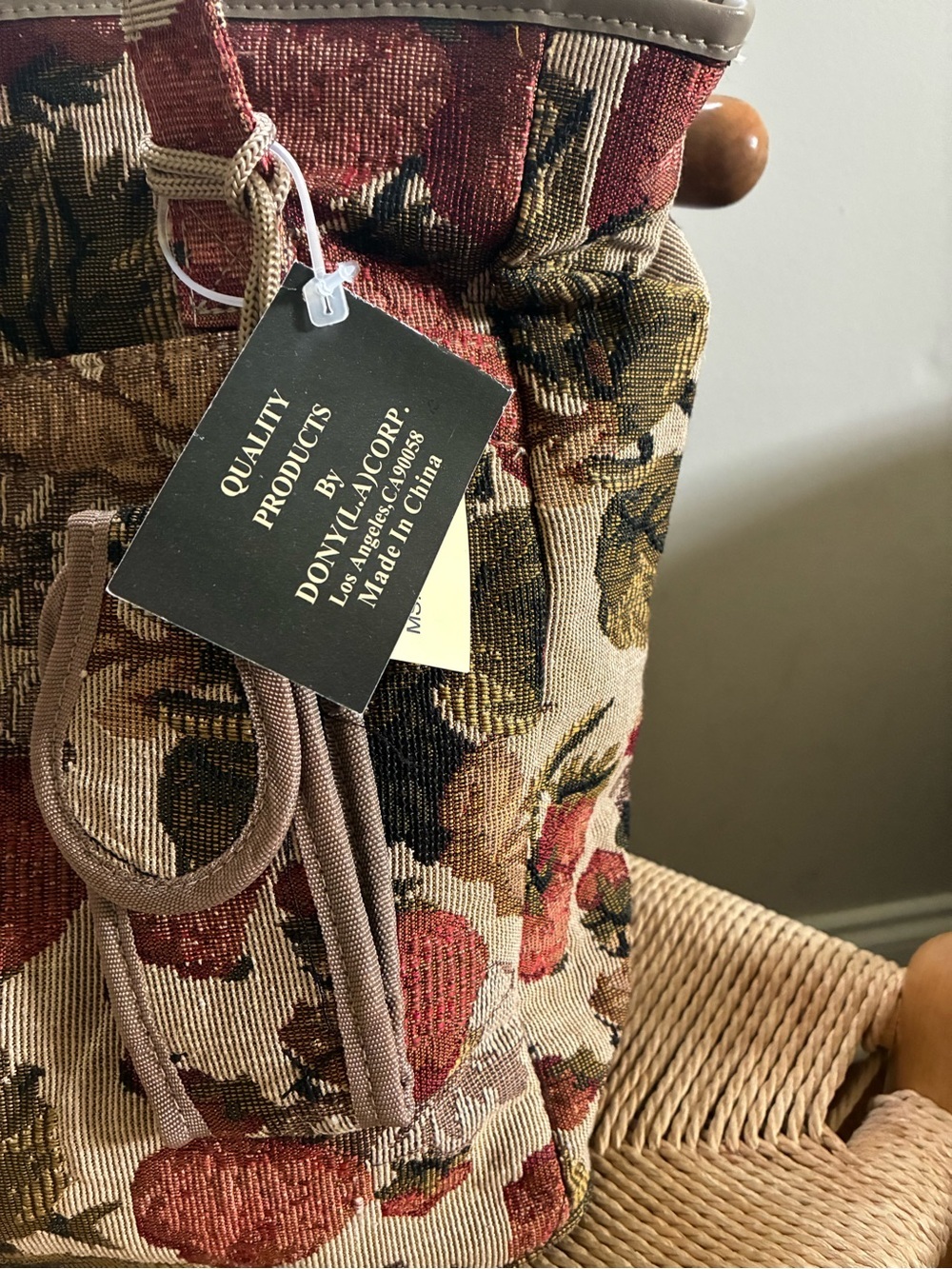 Cottagecore Tapestry Strawberry Tote Bag Garden Girl Vintage Boho Purse - Picture 7 of 13